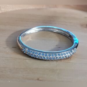 Blue Crystal Bangle Bracelet
